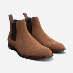 BLAKE MCKAY York Chelsea Boots in Light Brown Suede Size 8